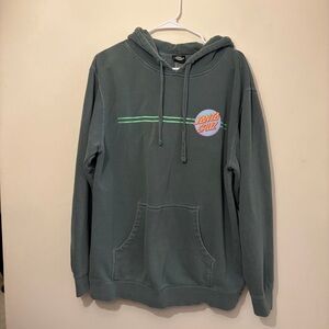 Santa Cruz Skateboards Teal Hoodie with Logo